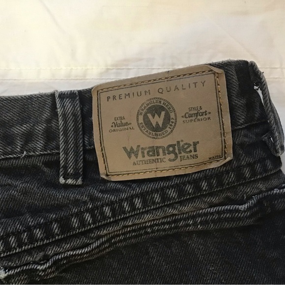 Wrangler Five Star Relaxed Fit Coal Black Jeans Men's 34x32 - Picture 3 of 10
